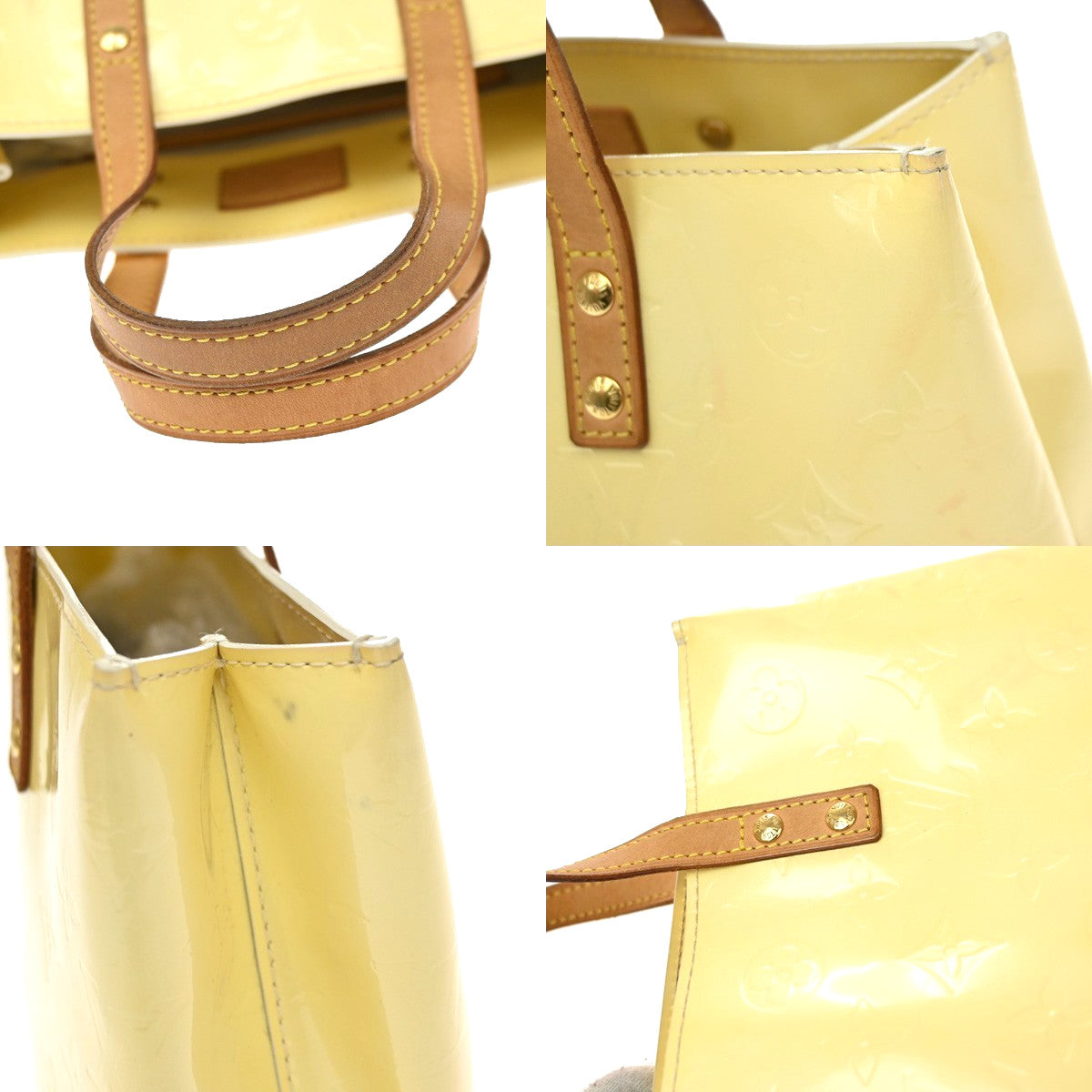 Louis Vuitton Robert Wilson Reade Vernis, Yellow, Patent Leather, Tote Bag