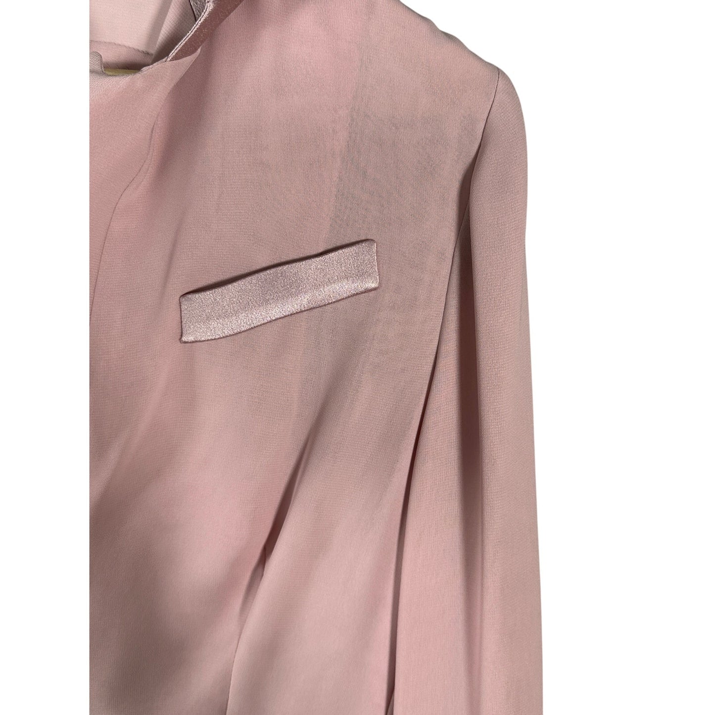 Mirarika Blazer Suit Medium Pink Long Sleeve Satin Trim