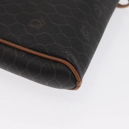 Christian Dior Vintage Honeycomb Canvas and Leather, Black, Canvas, Shoulder Bag