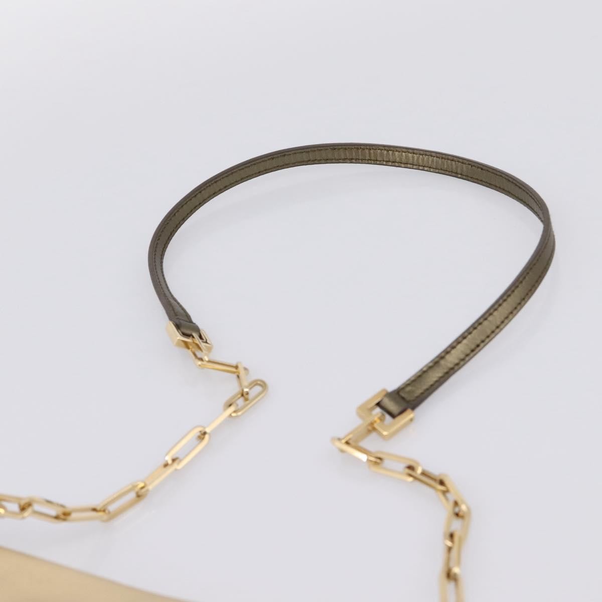 Gucci Tiger Charm Leather, Gold, Leather, Shoulder Bag