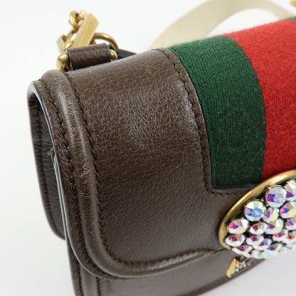 Gucci Totem Leather, Brown, Leather, Shoulder Bag