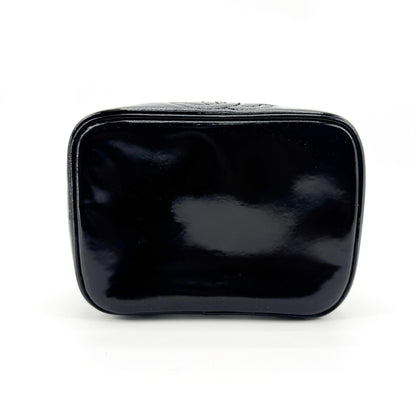 Chanel Vintage Timeless Cosmetic Case Patent, Black, Patent Leather, Clutch