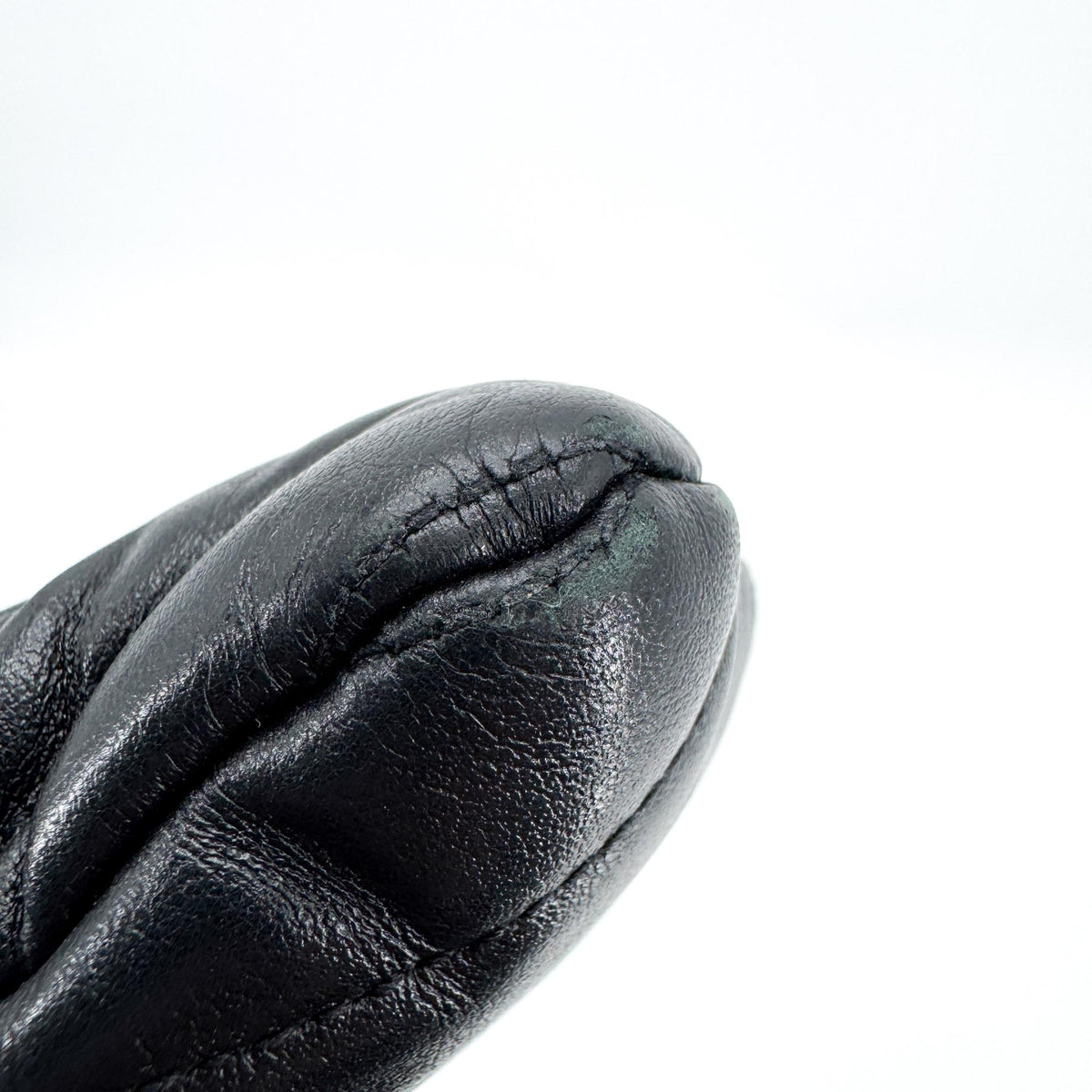 Saint Laurent Classic Monogram Wristlet Matelasse Chevron Leather, Black, Leather, Clutch