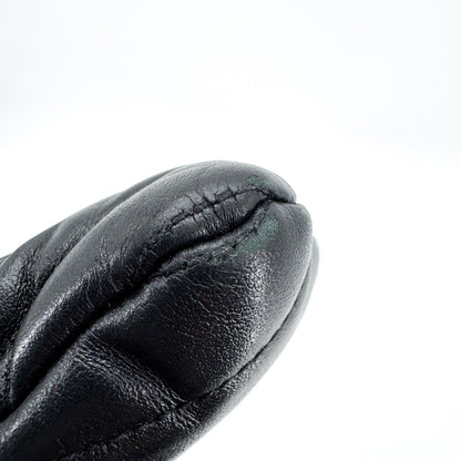 Saint Laurent Classic Monogram Wristlet Matelasse Chevron Leather, Black, Leather, Clutch