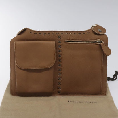 Bottega Veneta Vintage Front Pocket Waist Leather, Brown, Leather, Clutch