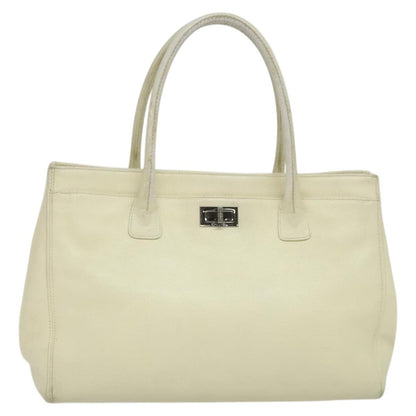 Chanel Reissue Cerf Executive Tote Leather, WHITE, LEATHER, Tote bag