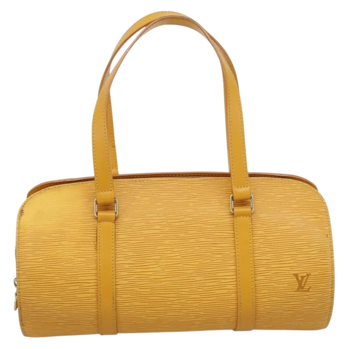 Louis Vuitton Soufflot Epi Leather, Yellow, Leather, Tote Bag