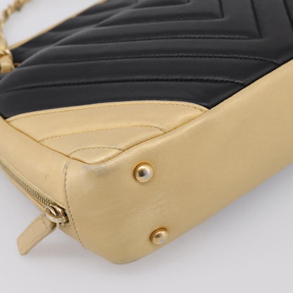 Chanel Camera Chevron Lambskin, Beige, Leather, Shoulder Bag
