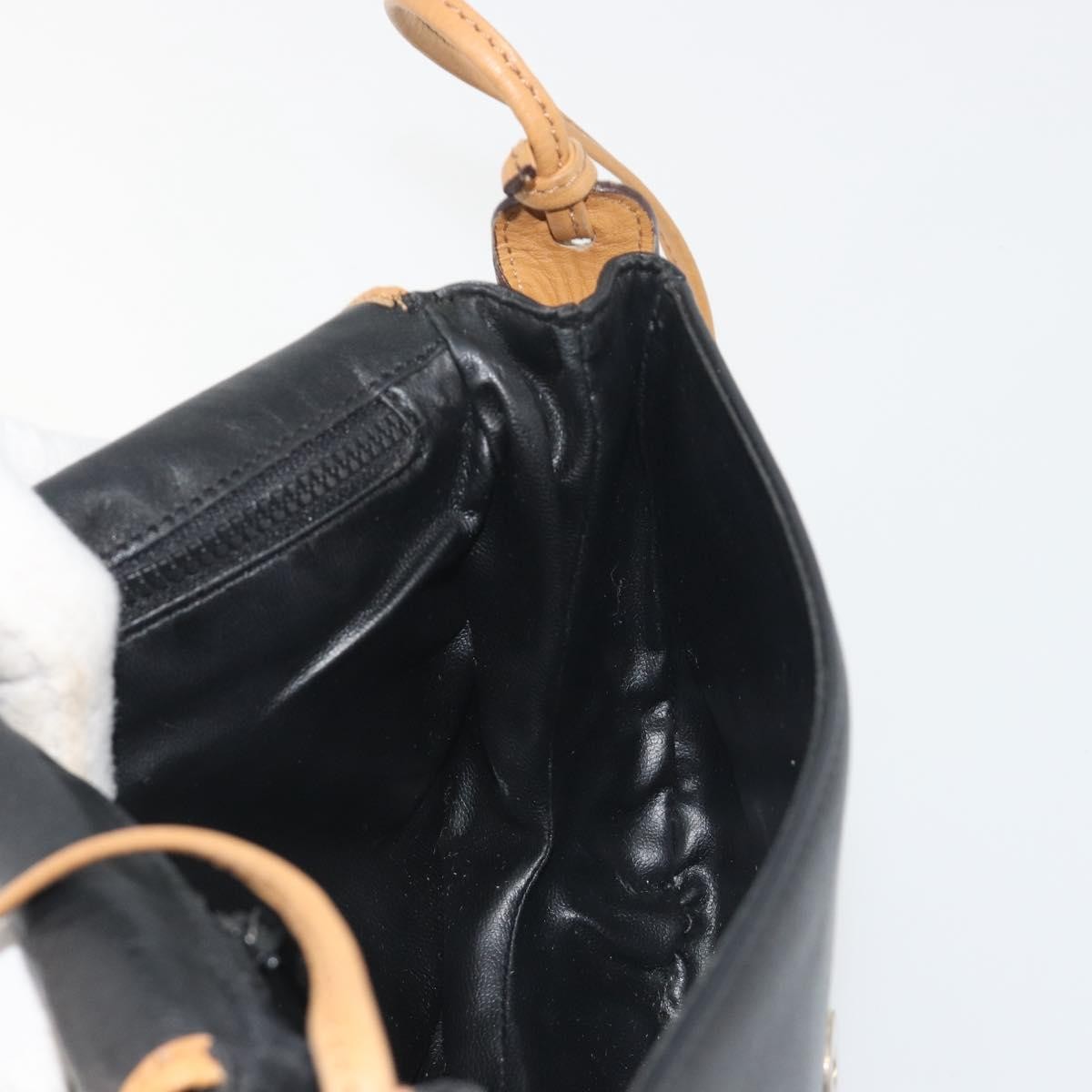 Celine Vintage Leather, Black, Leather, Shoulder Bag