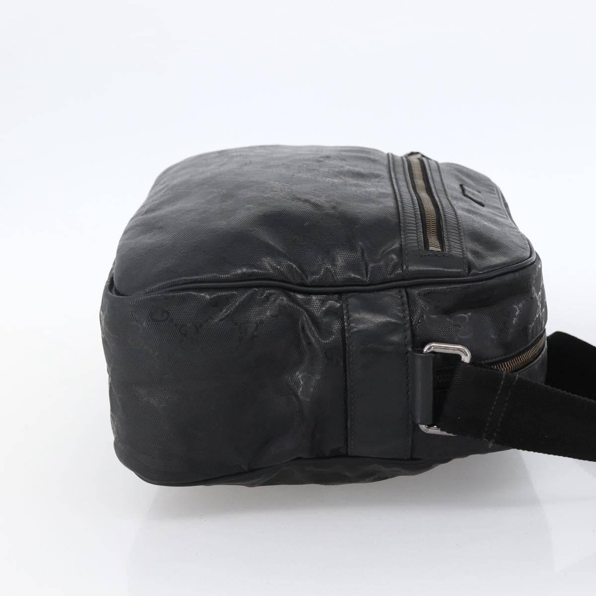 Gucci Zip Messenger GG Imprime, Black, Canvas, Shoulder Bag