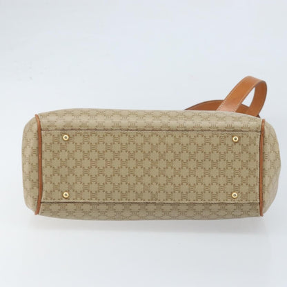 Celine Vintage Macadam Shopper Coated Canvas, Beige, Canvas, Tote Bag
