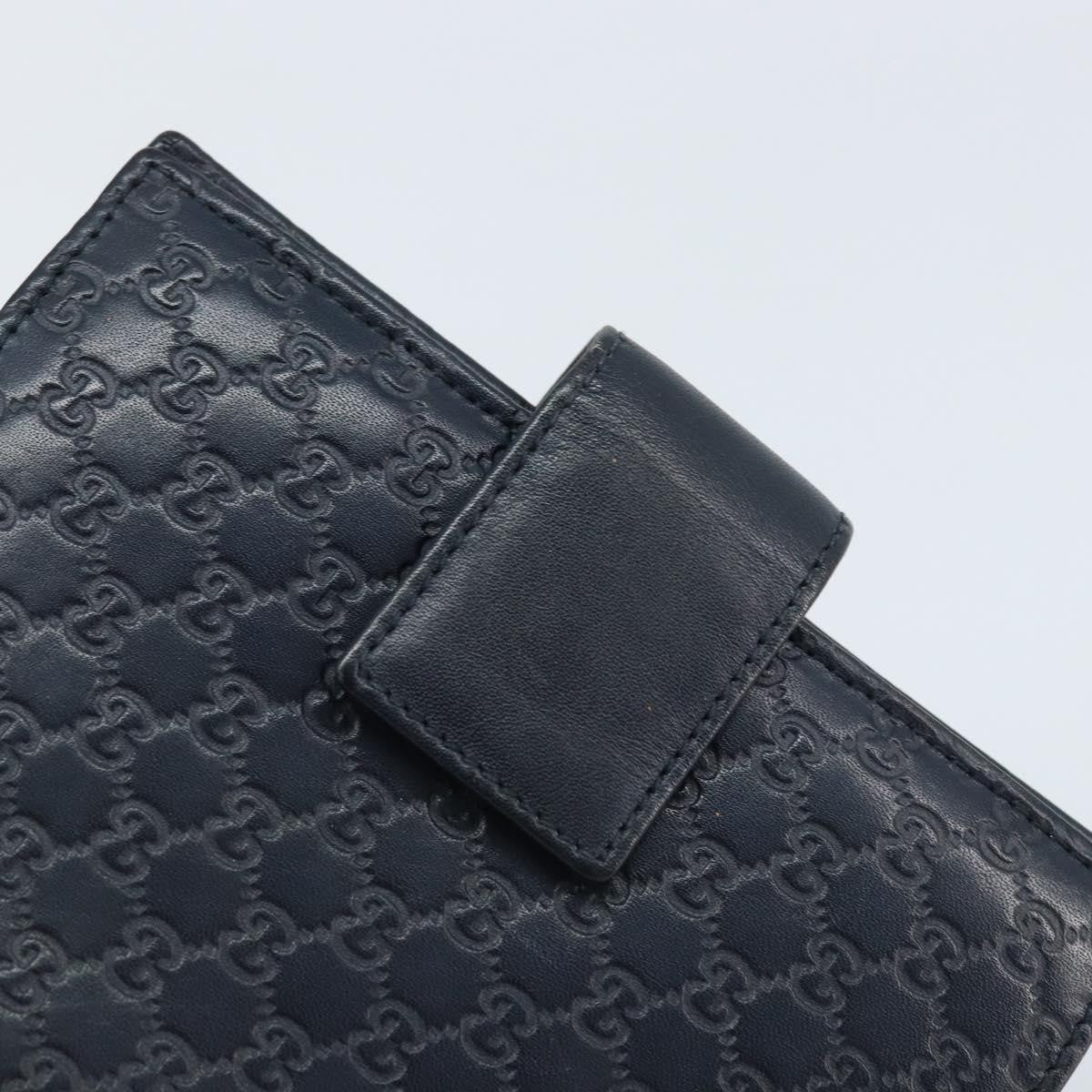 Gucci Ring Agenda Cover Guccissima Leather, Navy, Leather, Briefcase