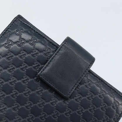 Gucci Ring Agenda Cover Guccissima Leather, Navy, Leather, Briefcase