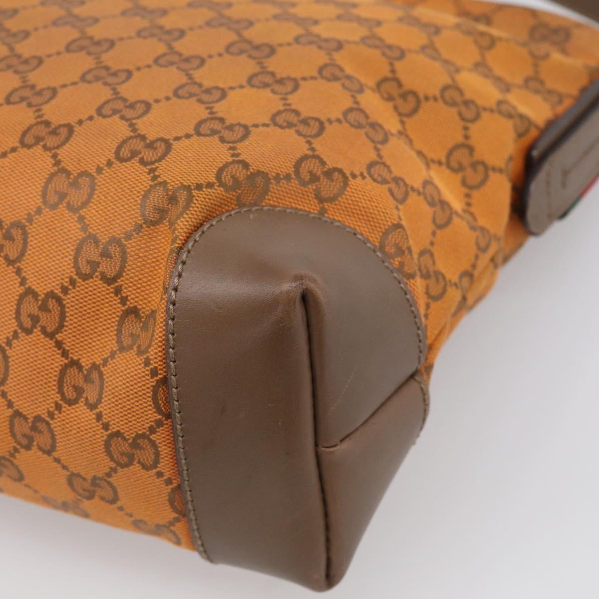 Gucci Shoulder Canvas, Orange, Canvas, Shoulder Bag
