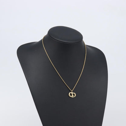 Christian Dior CD Pendant Metal, Gold, Metal, Necklace