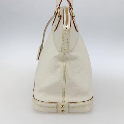 Louis Vuitton Suhali Lockit Leather, White, Leather, Handbag