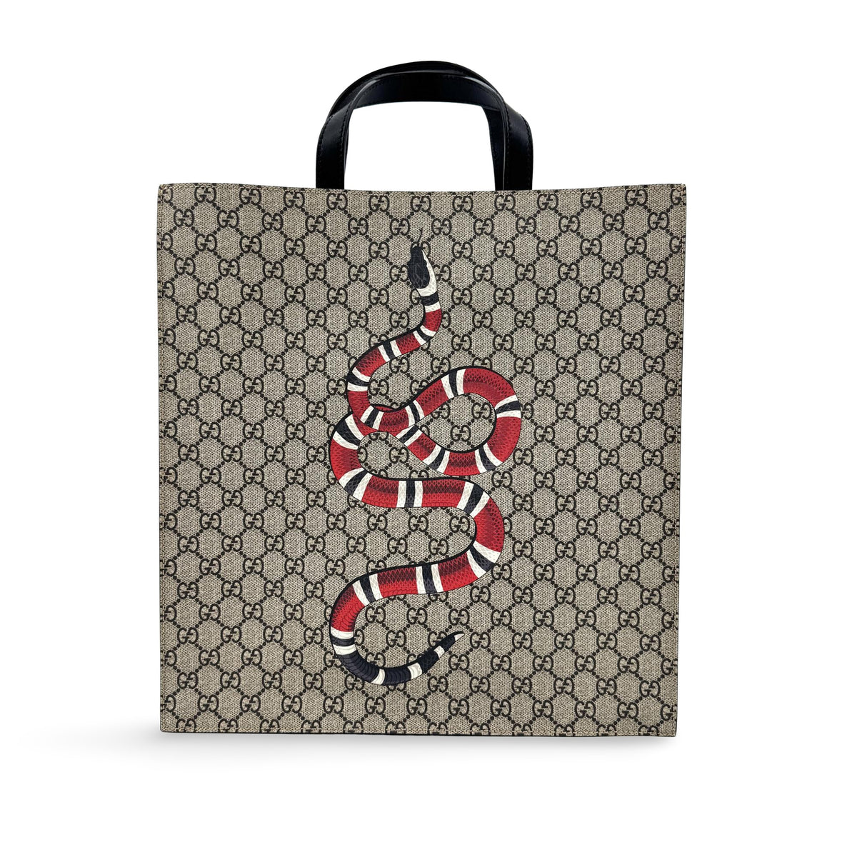 Gucci Convertible Soft Open Printed GG Coated Canvas, Beige, Canvas, Tote Bag