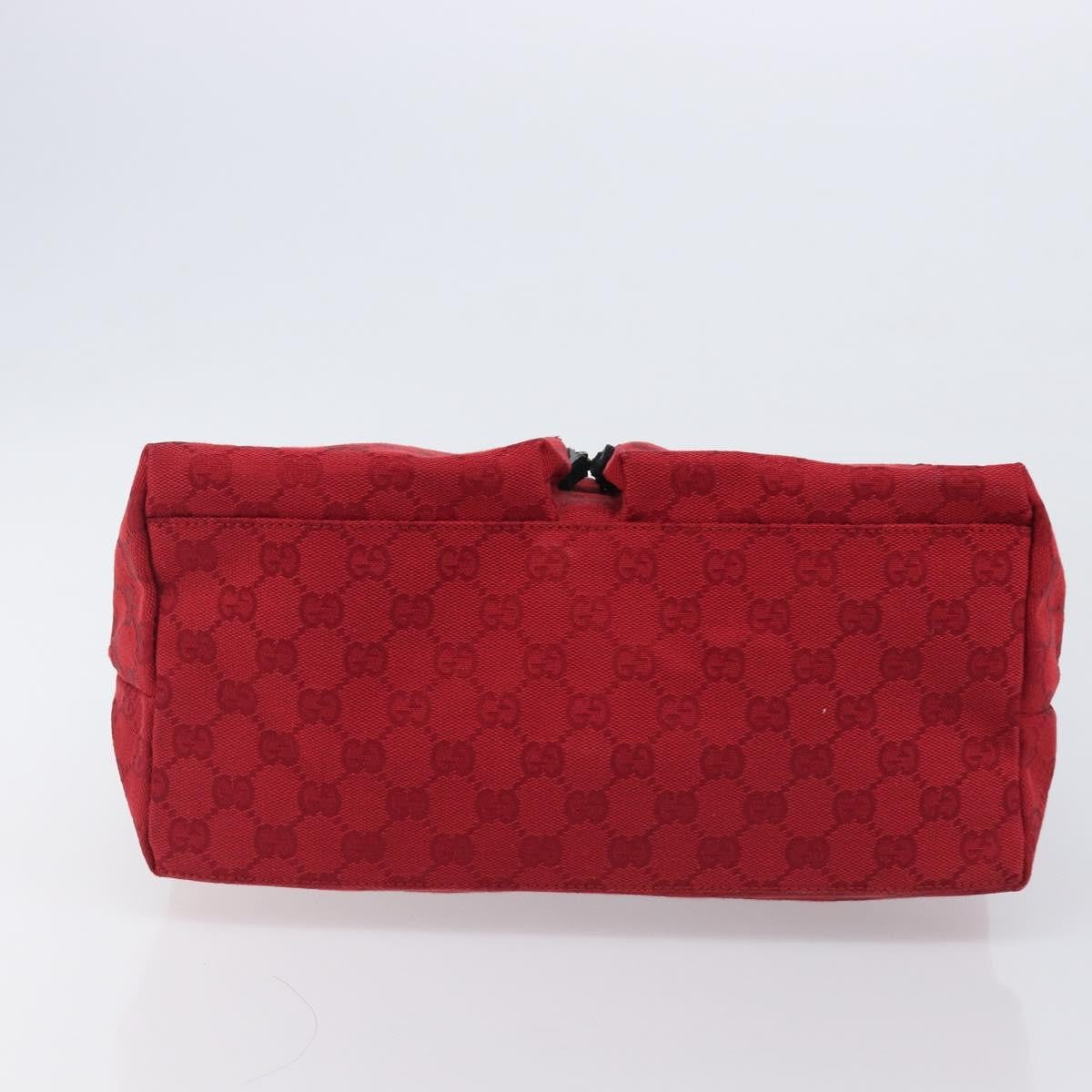 Gucci Double Pocket Zip Hobo GG Canvas, Red, Canvas, Shoulder Bag
