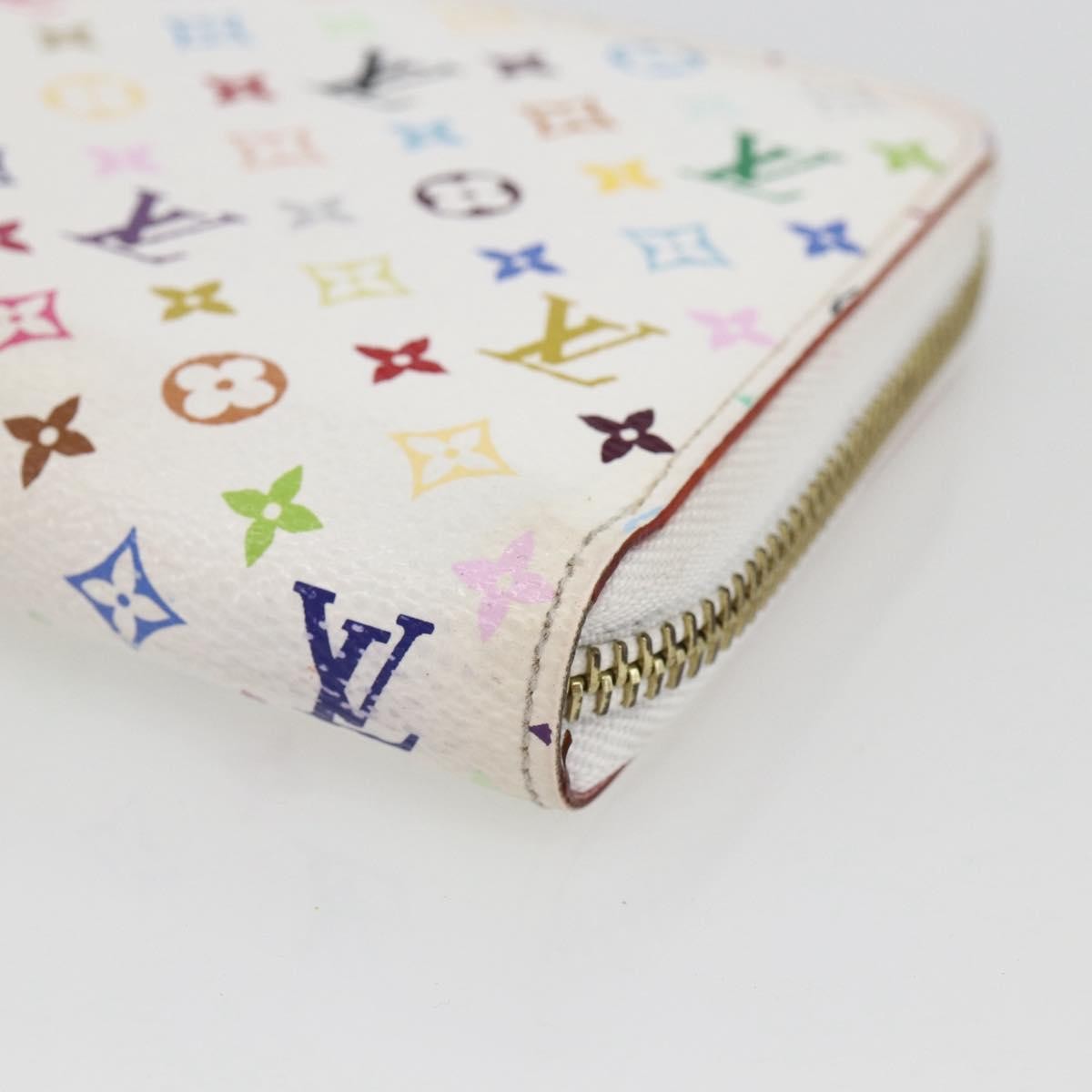 Louis Vuitton Zippy Wallet NM Murakami Multicolor White, Multicolour, Canvas, Wallet