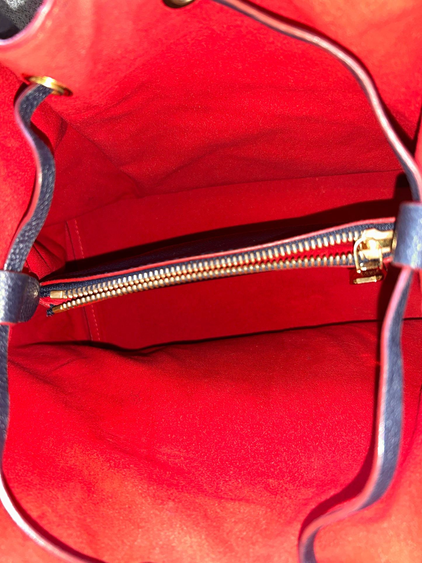 Louis Vuitton NeoNoe Handbag Monogram Empreinte Leather, Navy, Leather, Handbag