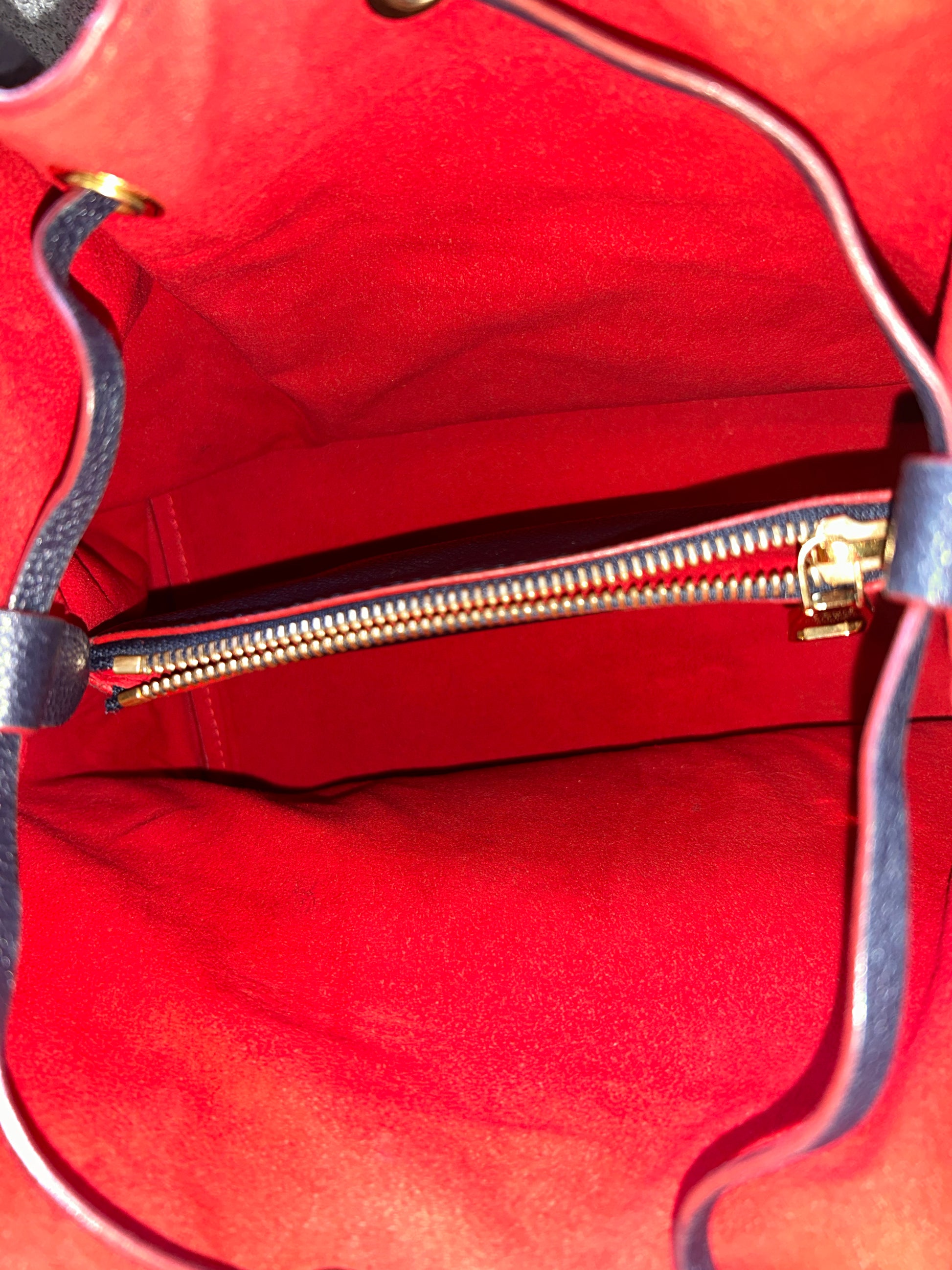 Louis Vuitton NeoNoe Handbag Monogram Empreinte Leather, Navy, Leather, Handbag