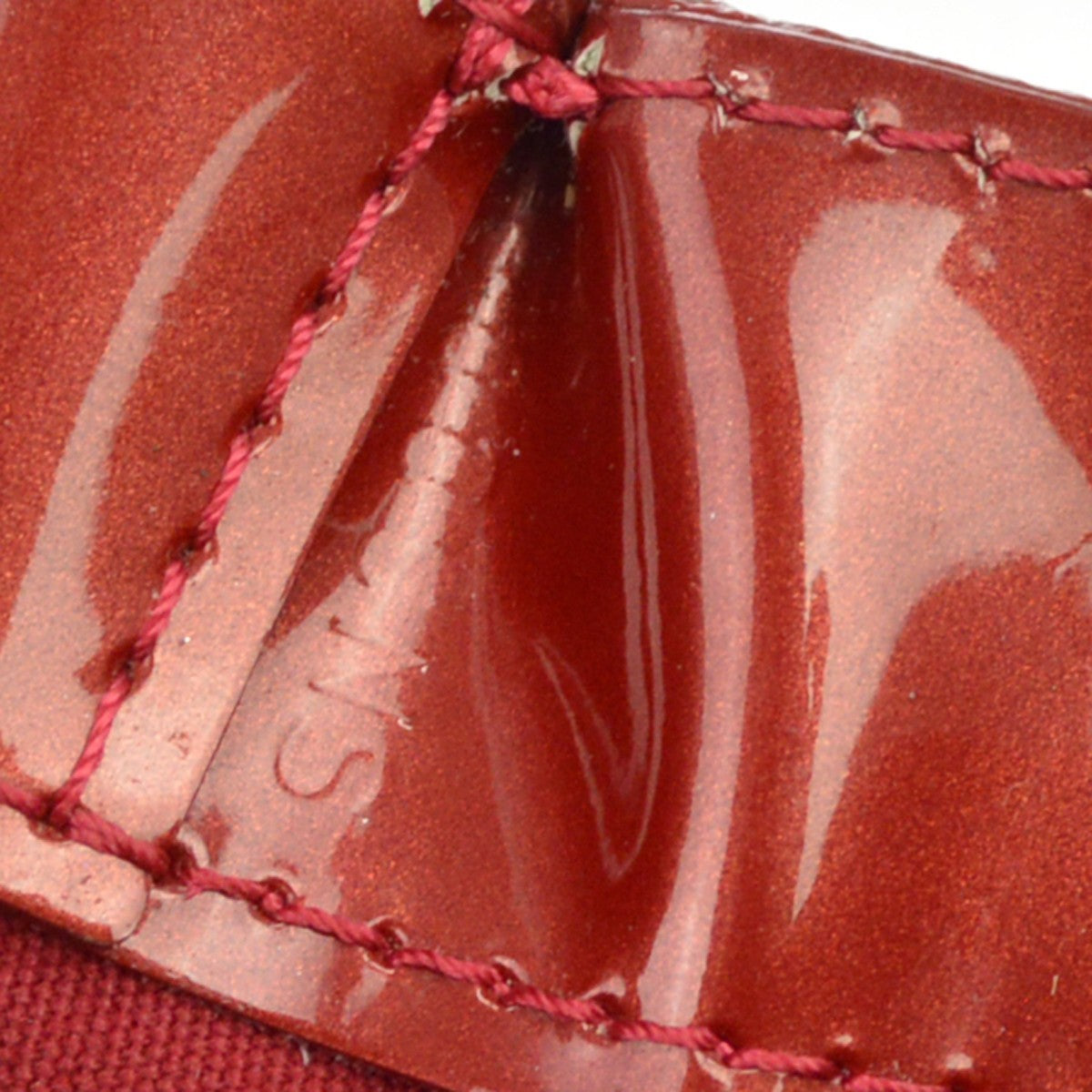 Louis Vuitton Wilshire Monogram Vernis, Red, Patent Leather, Handbag