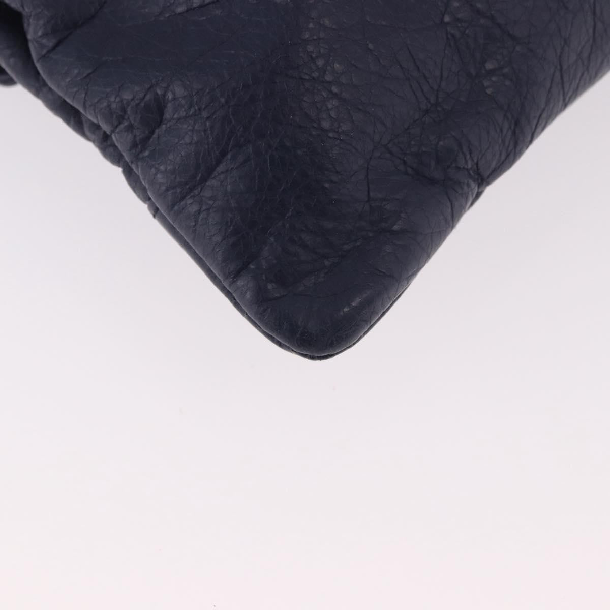 Balenciaga Classic Studs Envelope Strap Clutch Leather, Navy, Leather, Clutch