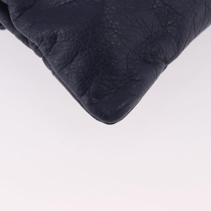 Balenciaga Classic Studs Envelope Strap Clutch Leather, Navy, Leather, Clutch