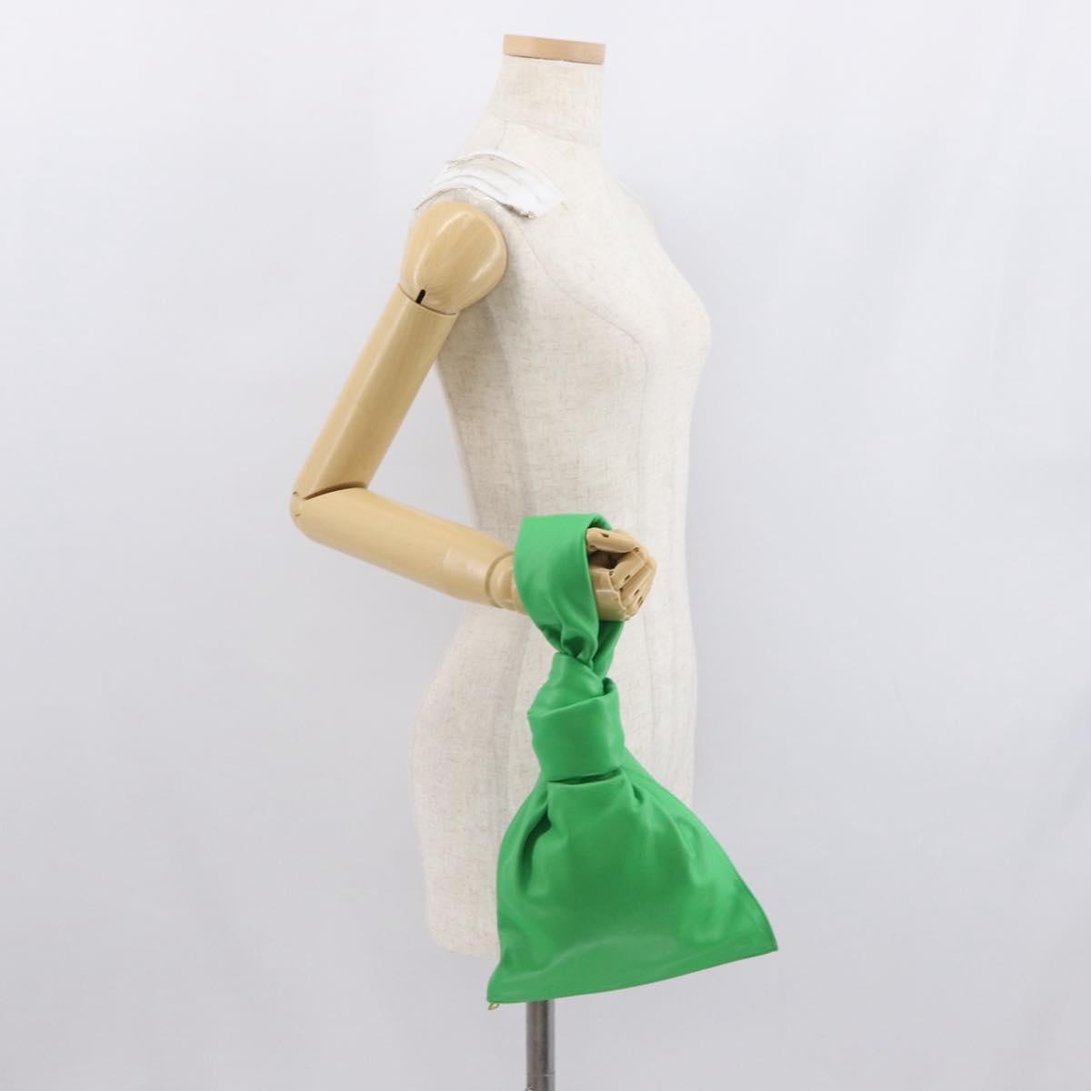 Bottega Veneta BV Twist Leather, Green, Leather, Handbag