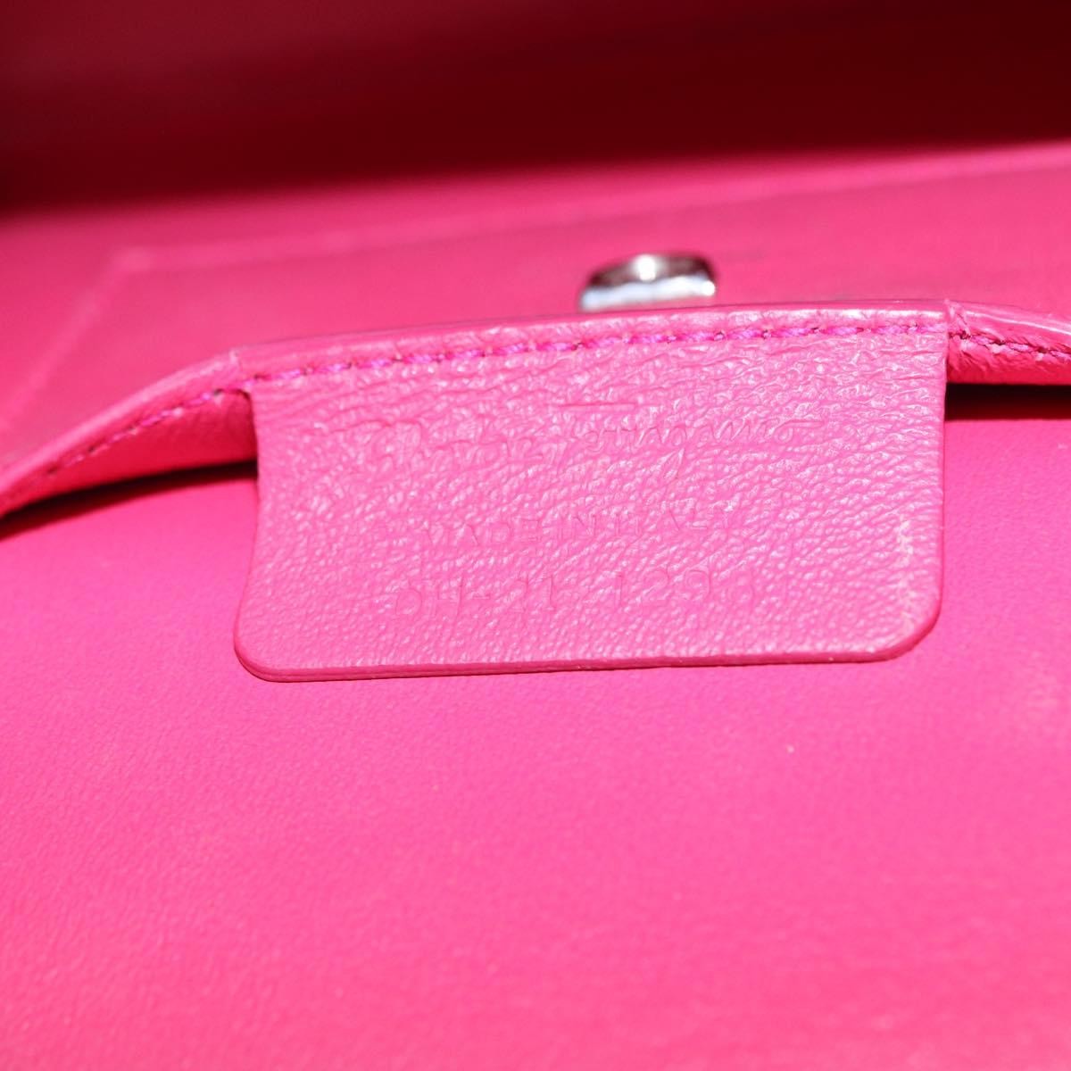 Salvatore Ferragamo Boxyz Top Handle Leather, Pink, Leather, Handbag