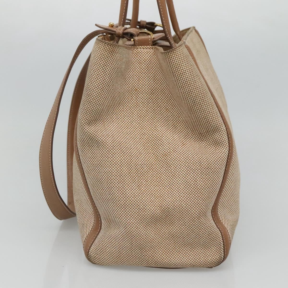 Fendi 2Jours Canvas, Beige, Canvas, Tote Bag