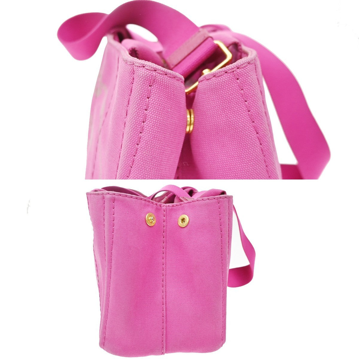 Prada Canapa Open Tote Canvas, Pink, Canvas, Tote Bag