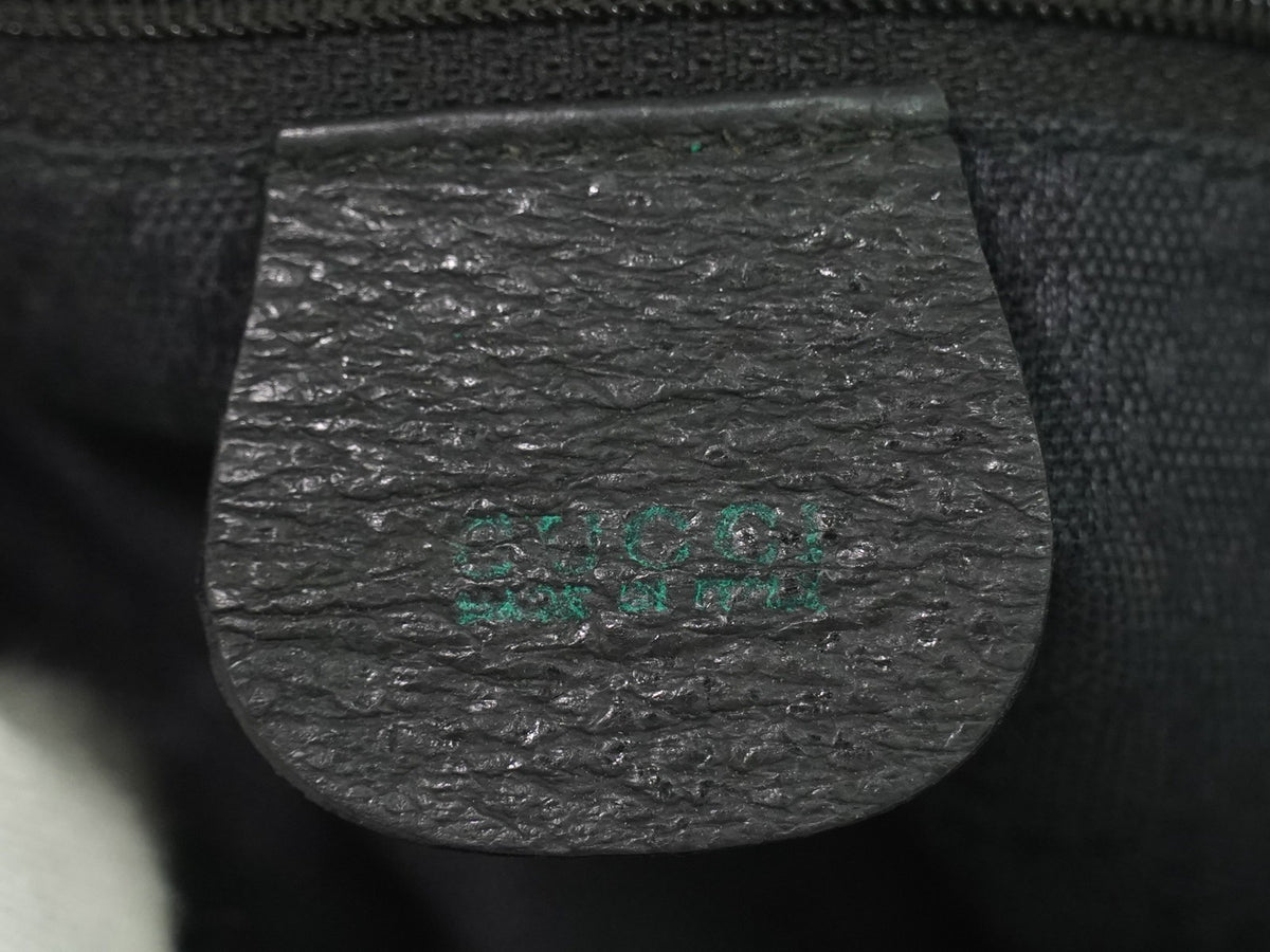 Gucci Vintage Bamboo Suede, Black, Suede, Backpack