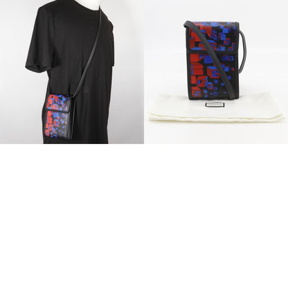 Gucci Flap Printed Coated Canvas, Black, PVC, Shoulder Bag