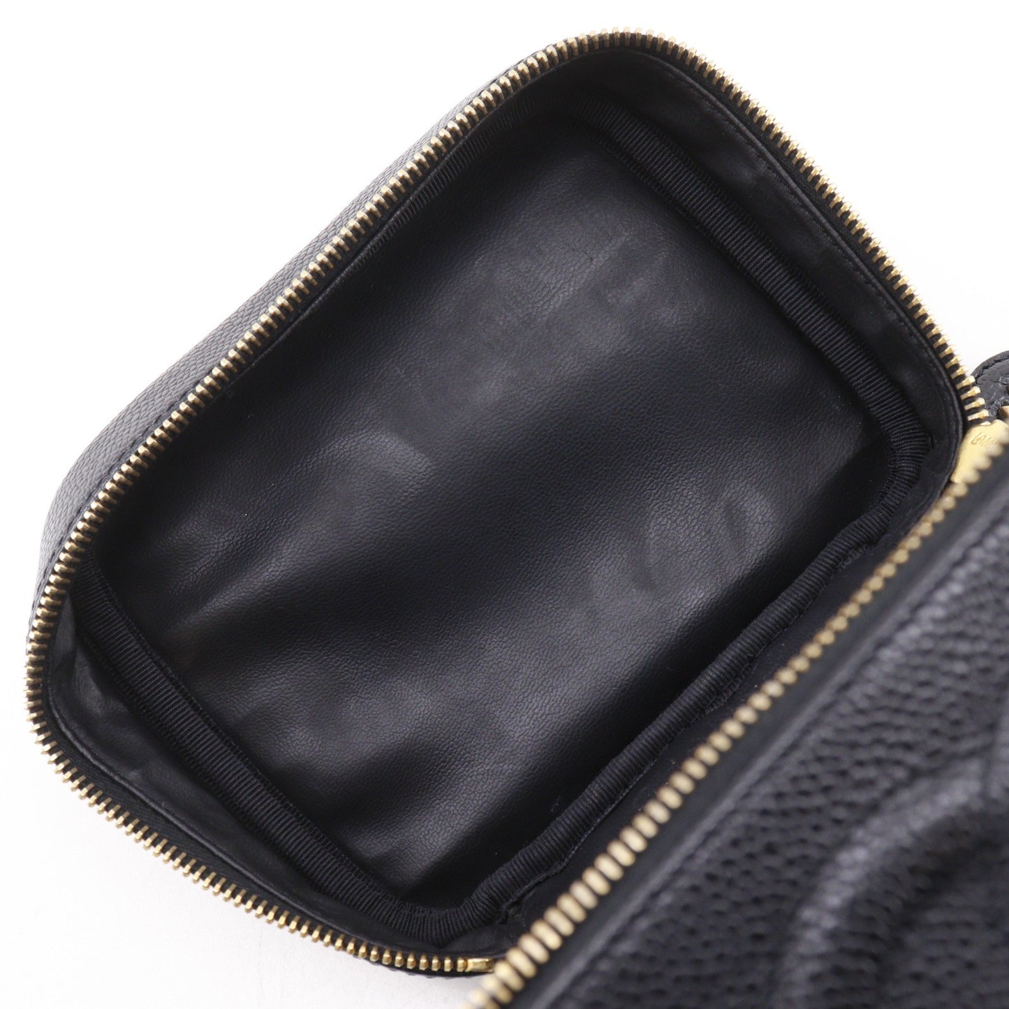 Chanel Vintage Timeless Cosmetic Case Caviar, Black, Leather, Handbag
