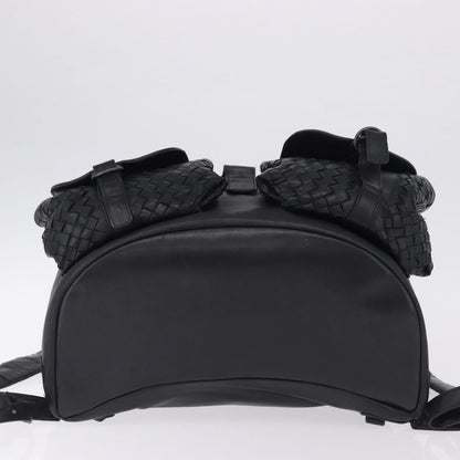 Bottega Veneta Intrecciato Leather, Black, Leather, Backpack