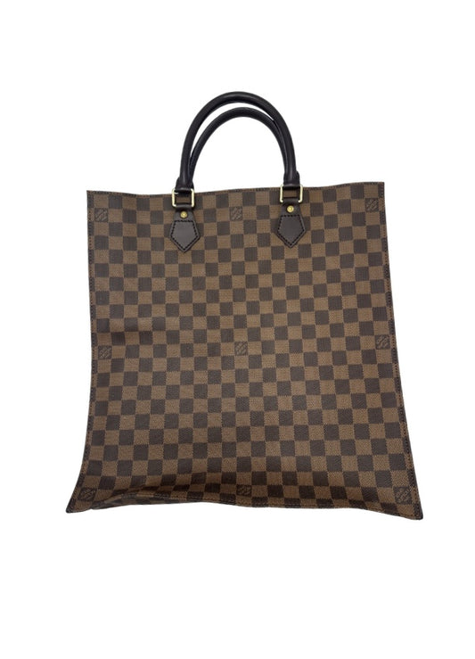 Louis Vuitton Sac Plat Bag Damier, BROWN, CANVAS, Handbag