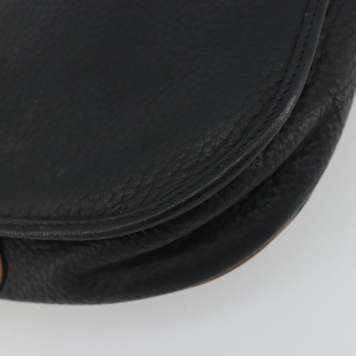Christian Dior Vintage CD Flap Leather, Black, Leather, Shoulder Bag