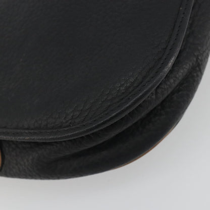 Christian Dior Vintage CD Flap Leather, Black, Leather, Shoulder Bag