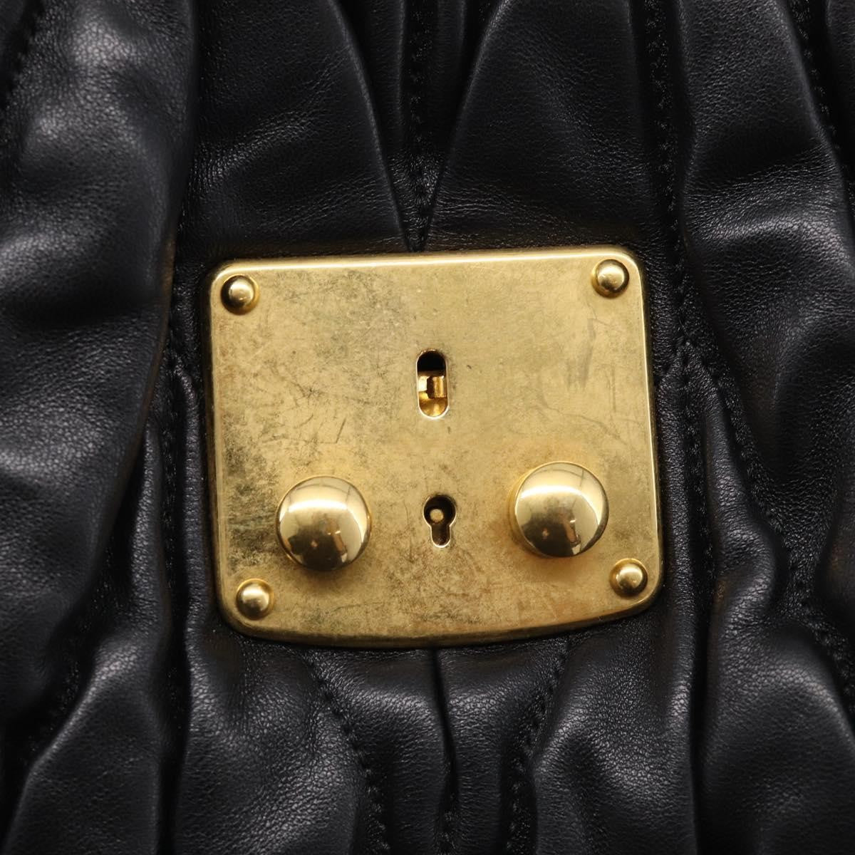Miu Miu Coffer Convertible Satchel Matelasse Leather, Black, Leather, Handbag