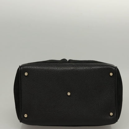 Gucci Bamboo Zip Pouch Suede, BLACK, SUEDE, Handbag