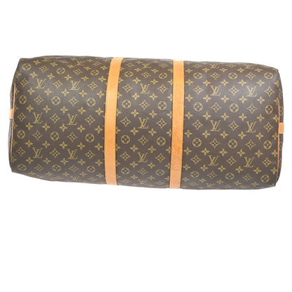 Louis Vuitton Keepall Bandoulière Monogram, Brown, Canvas, Travel Bag
