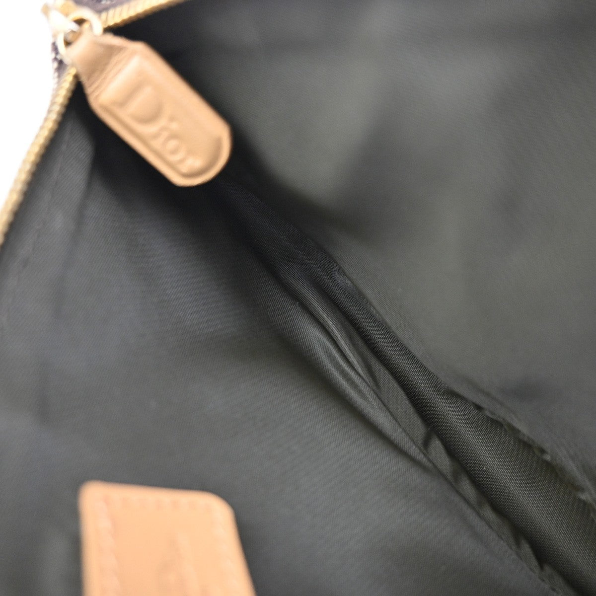 Christian Dior Vintage Saddle Diorissimo Canvas, Brown, Canvas, Handbag