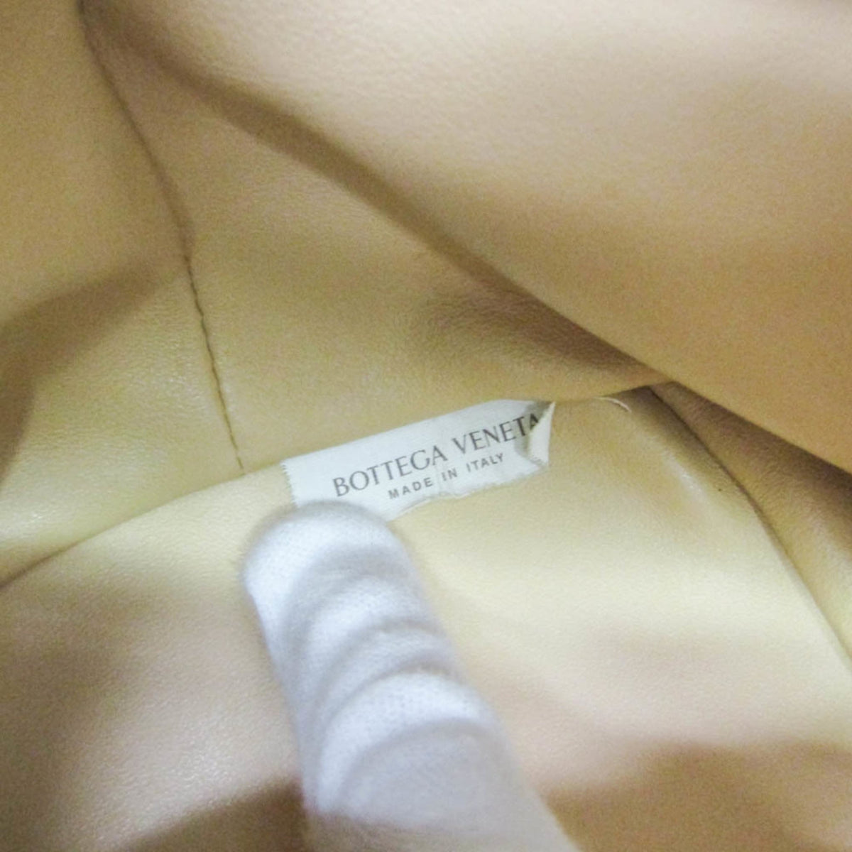 Bottega Veneta Beak Leather, Beige, Leather, Tote Bag
