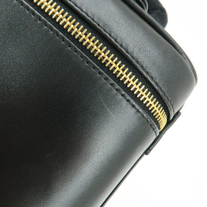 Chanel Vanity Leather, Black, Leather, Handbag