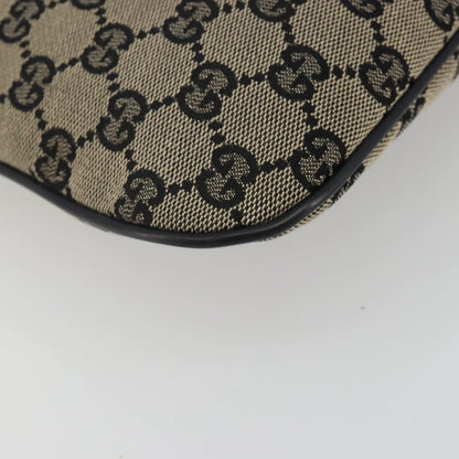 Gucci Web Strap Zip Messenger GG Canvas, Beige, Canvas, Handbag