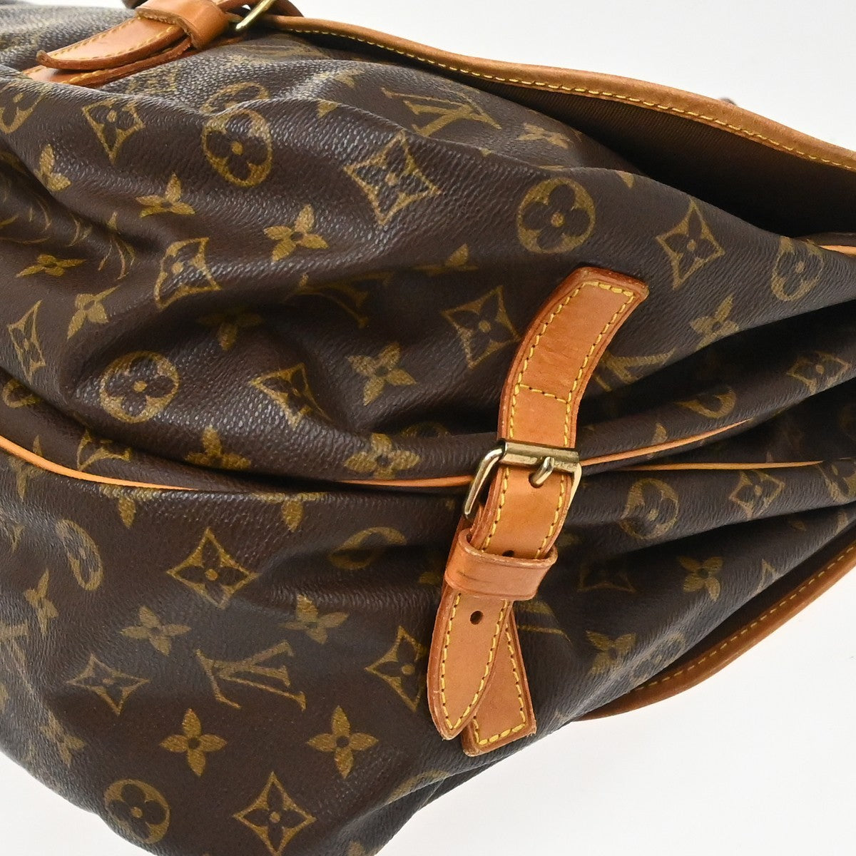 Louis Vuitton Saumur Monogram Canvas, Brown, Canvas, Shoulder Bag