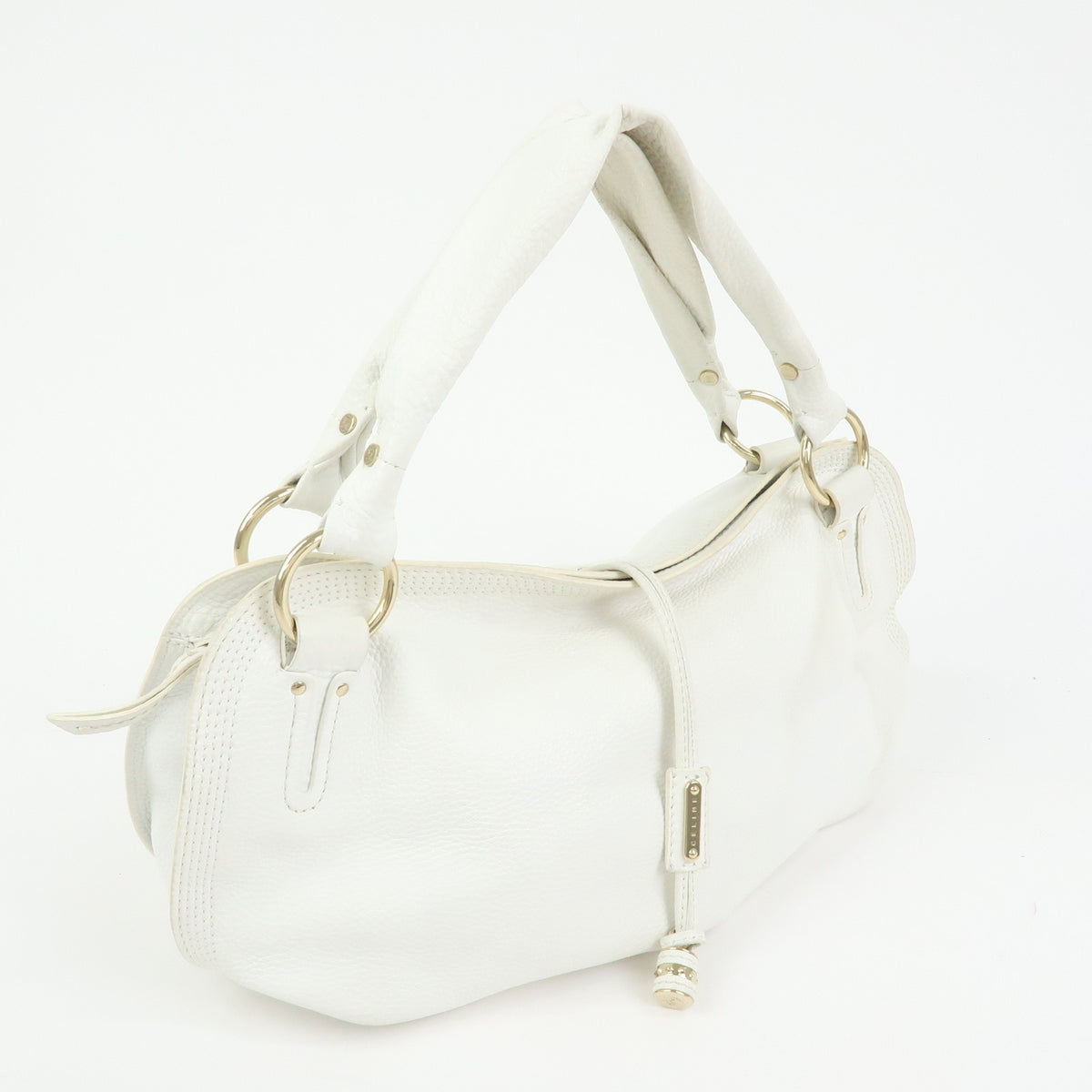 Celine Bittersweet Leather, White, Leather, Handbag