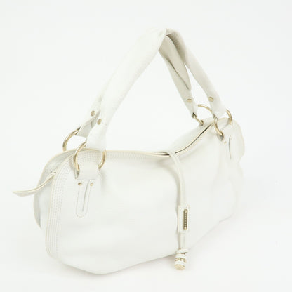 Celine Bittersweet Leather, White, Leather, Handbag