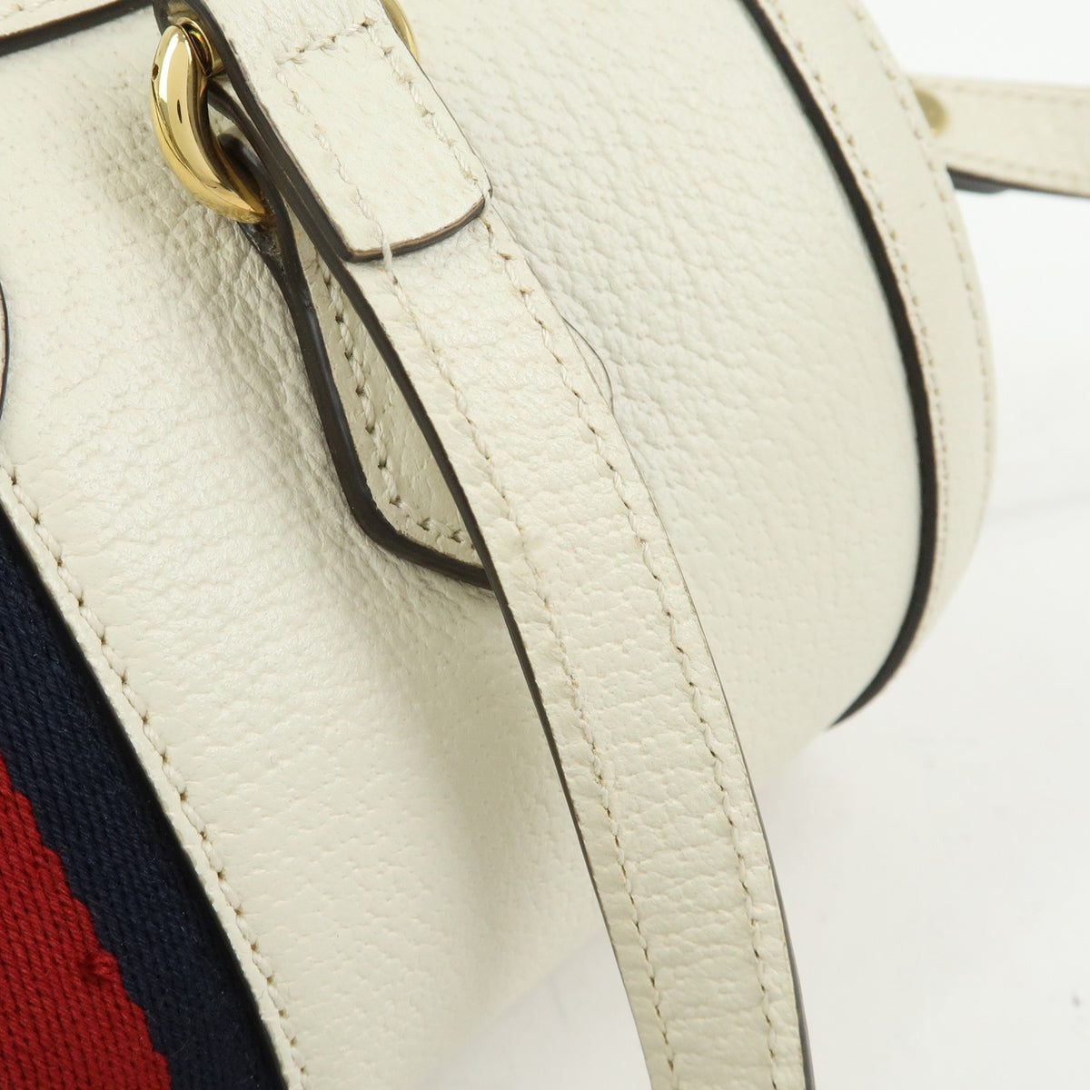 Gucci Ophidia Boston Leather, White, Leather, Handbag